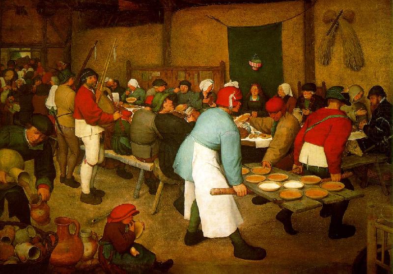 Peasant wedding fg, BRUEGEL, Pieter the Elder